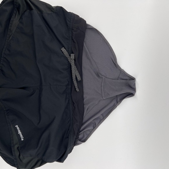 Patagonia Strider Running Shorts Womens Medium Black Liner Zip Pocket Athletic - Picture 5 of 8